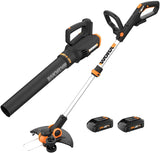 Worx Cordless GT3.0 String Trimmer & Edger - 20V PowerShare, 12" Cutting Width, Includes 2 Batteries & Charger!