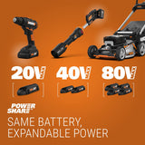 Worx Cordless GT3.0 String Trimmer & Edger - 20V PowerShare, 12" Cutting Width, Includes 2 Batteries & Charger!