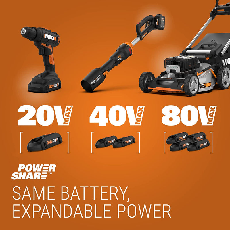 Worx Cordless GT3.0 String Trimmer & Edger - 20V PowerShare, 12" Cutting Width, Includes 2 Batteries & Charger!