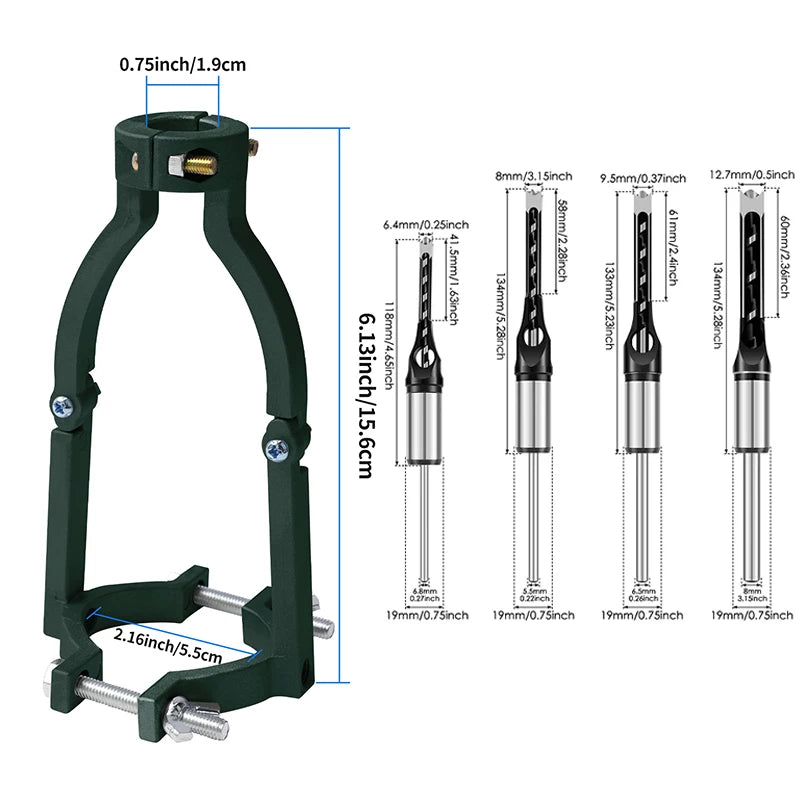Woodworking Square Hole Drill Bits Adapter Bracket
