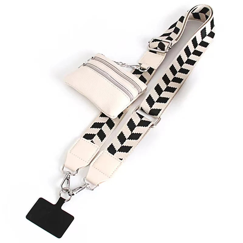 Essential for travel-Phone Strap with Zippered Pouch