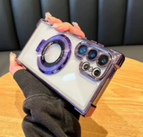 Electroplated Magnetic Stand Protective Case