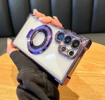 Electroplated Magnetic Stand Protective Case