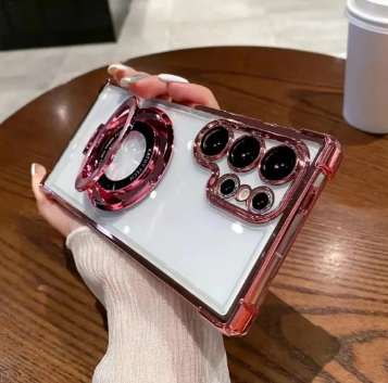 Electroplated Magnetic Stand Protective Case
