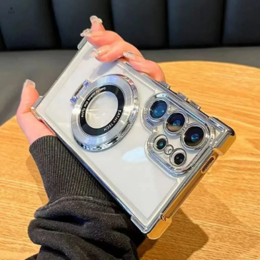 Electroplated Magnetic Stand Protective Case