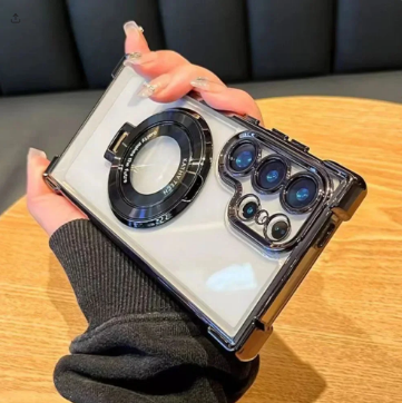 Electroplated Magnetic Stand Protective Case