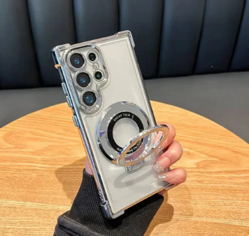 Electroplated Magnetic Stand Protective Case