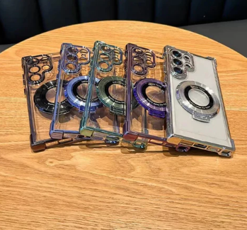 Electroplated Magnetic Stand Protective Case