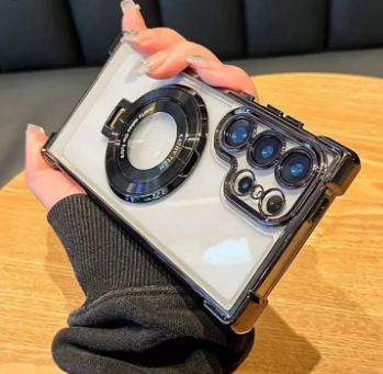 Electroplated Magnetic Stand Protective Case
