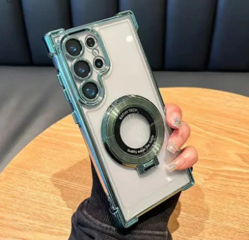 Electroplated Magnetic Stand Protective Case