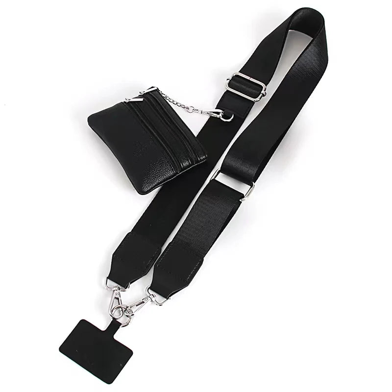 Essential for travel-Phone Strap with Zippered Pouch